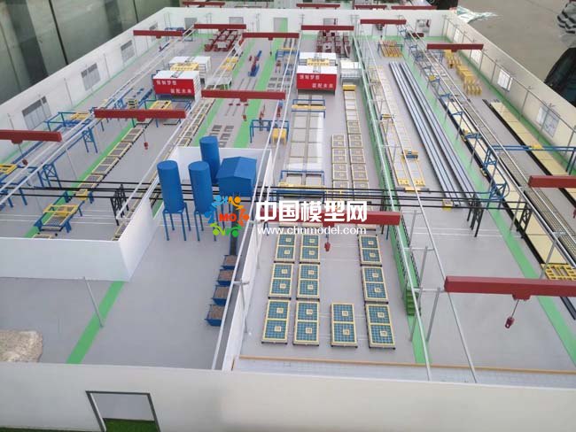 混凝土預(yù)制件沙盤模型，預(yù)制件生產(chǎn)線沙盤模型， 裝配式建筑沙盤模型